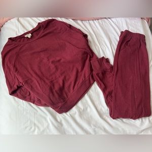 Buckle Maroon matching set, size S